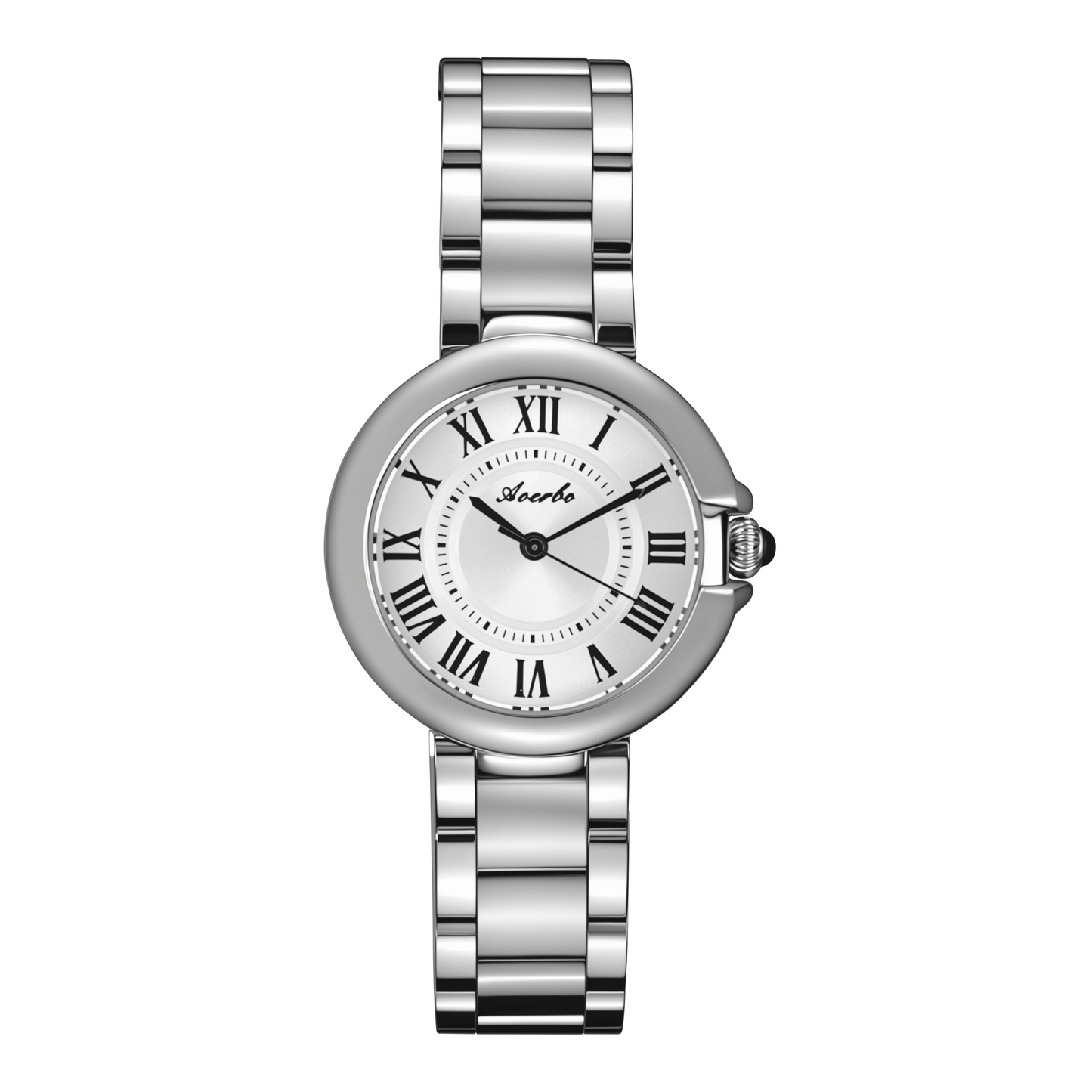 Jacqueline Three-Hand Date Stainless Steel Watch