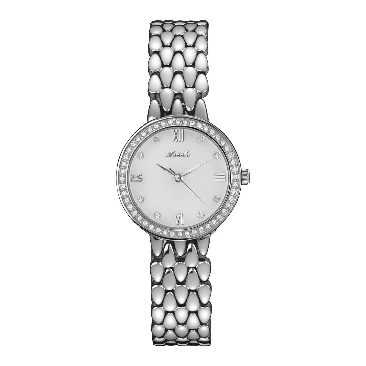 Carlie Three-Hand Silver Stainless Steel Watch