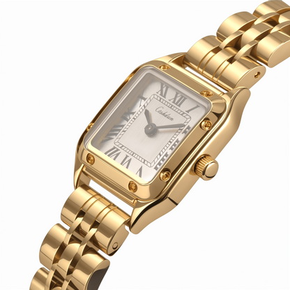 Raquel Two-Hand Date Gold-Tone Stainless Steel Watch