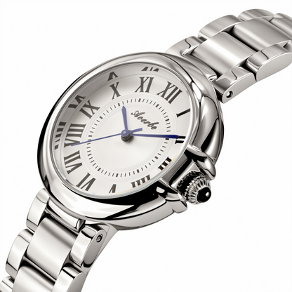 Jacqueline Three-Hand Date Stainless Steel Watch