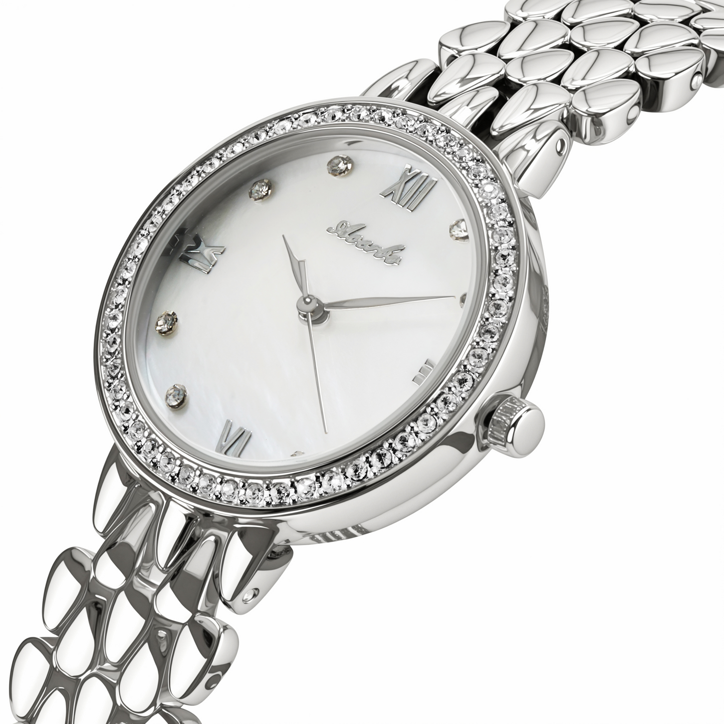 Carlie Three-Hand Silver Stainless Steel Watch