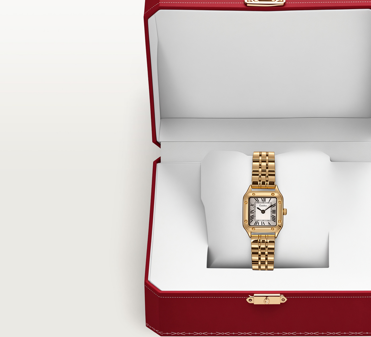 Raquel Two-Hand Date Gold-Tone Stainless Steel Watch