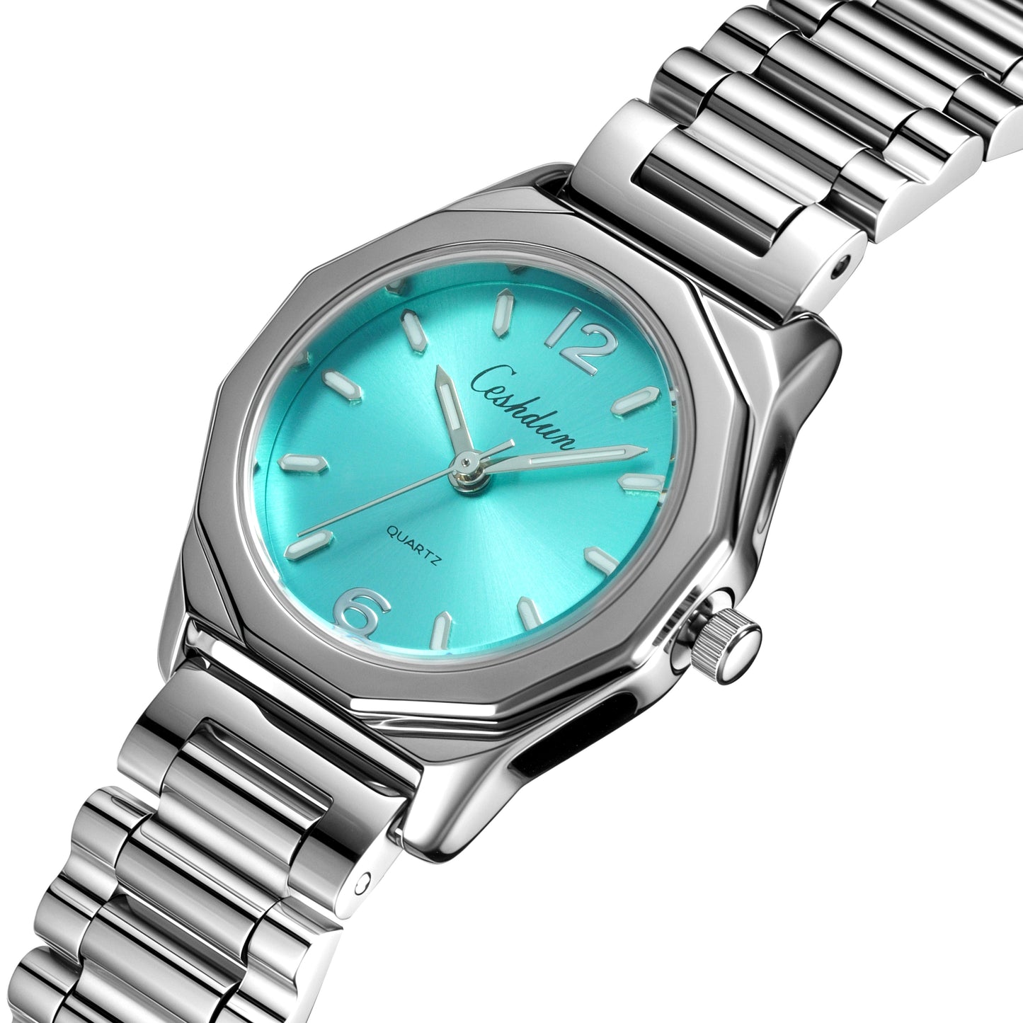 Starlight Color Turquoise & Silver Bracelet Watch