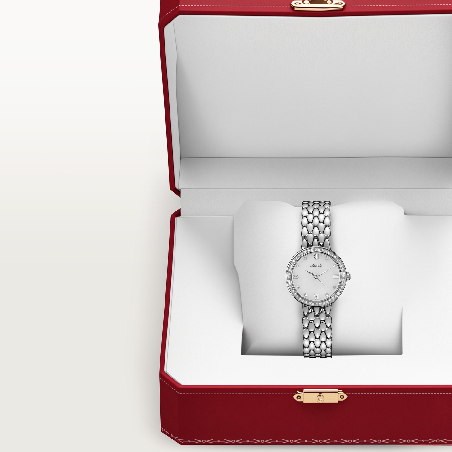 Carlie Three-Hand Silver Stainless Steel Watch