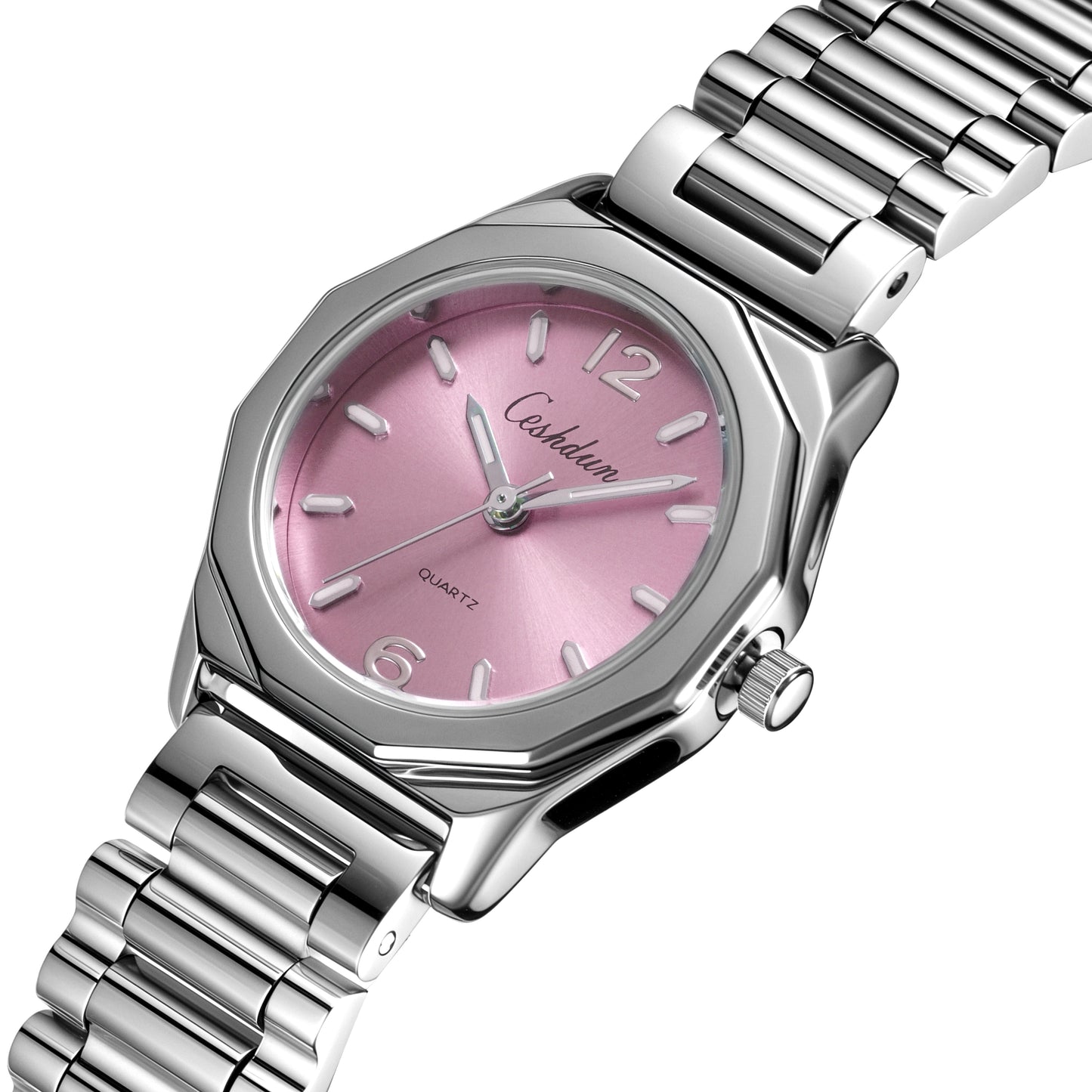 Starlight Color Pink & Silver Bracelet Watch