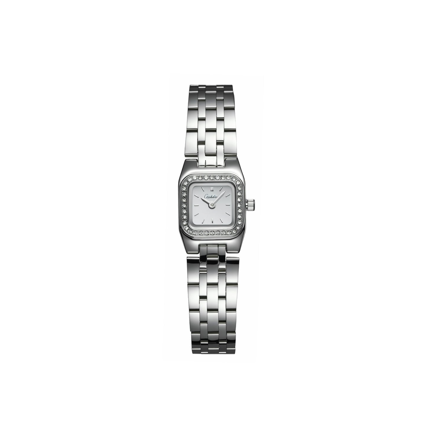 Mini Two-Hand Silver-Tone Stainless Steel Watch