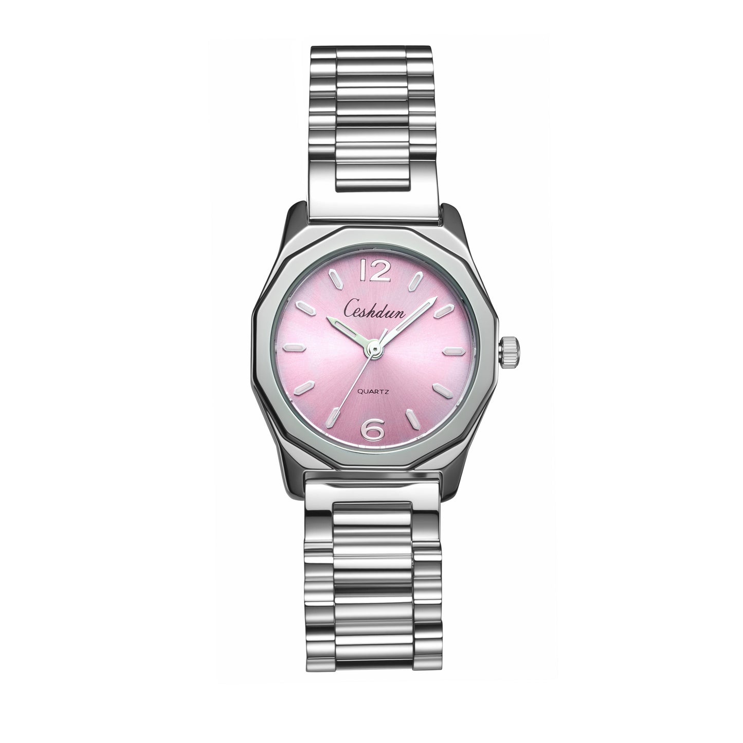 Starlight Color Pink & Silver Bracelet Watch