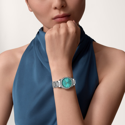 Starlight Color Turquoise & Silver Bracelet Watch